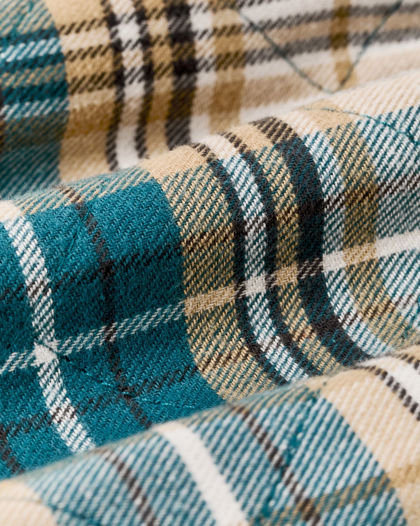 Filson Men Insulated Flannel Jac-shirt - Teal / Khaki Plaid