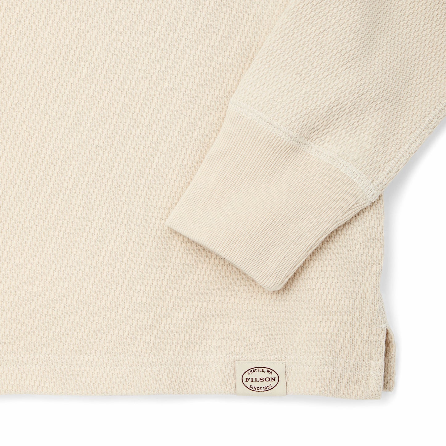 Filson Men Men's 100% Cotton Waffle Knit Henley