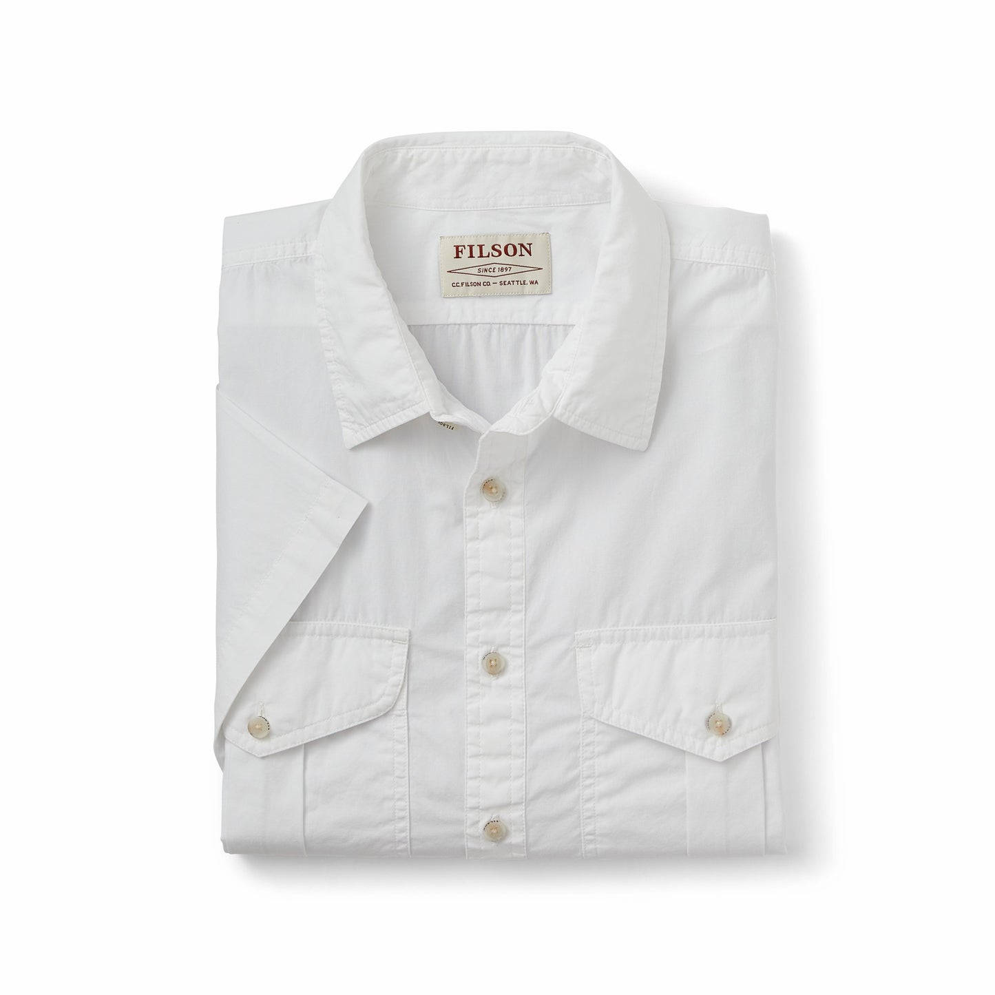 Filson Men Men's Washed Short Sleeve Feather Cloth Shirt