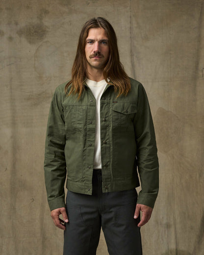 Filson Men Dry Wax Short Cruiser Jacket - Olive