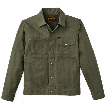 Filson Men Dry Wax Short Cruiser Jacket - Olive