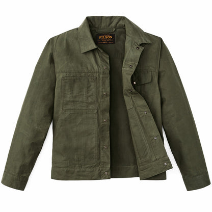Filson Men Dry Wax Short Cruiser Jacket - Olive