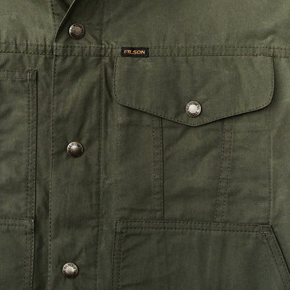 Filson Men Dry Wax Short Cruiser Jacket - Olive