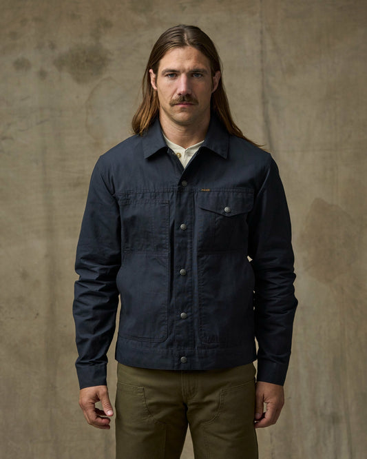Filson Men Dry Wax Short Cruiser Jacket - Navy