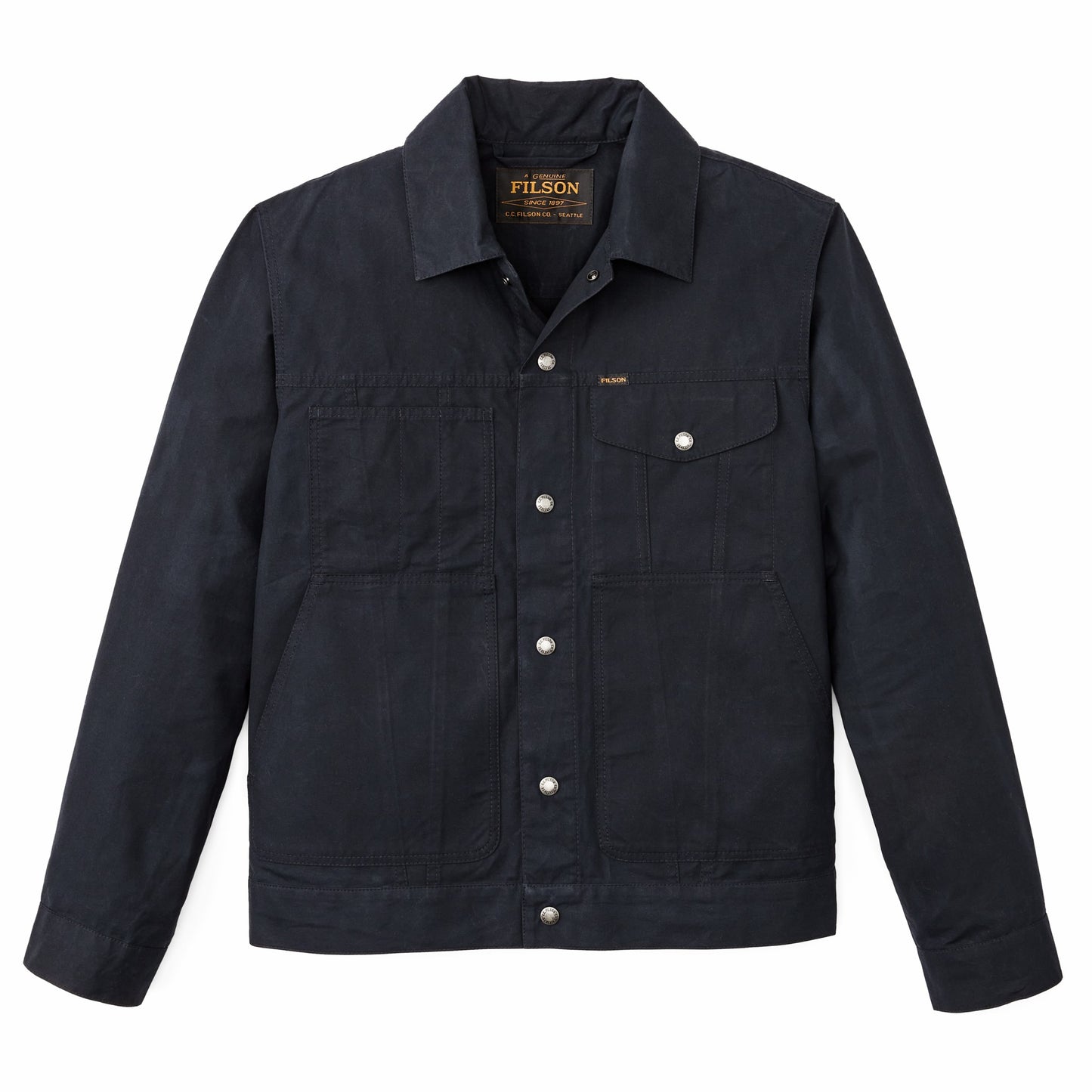 Filson Men Dry Wax Short Cruiser Jacket - Navy
