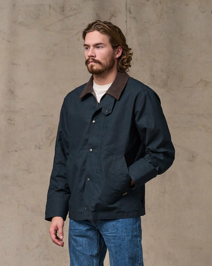 Filson Men Dry Wax Short Field Jacket - Navy