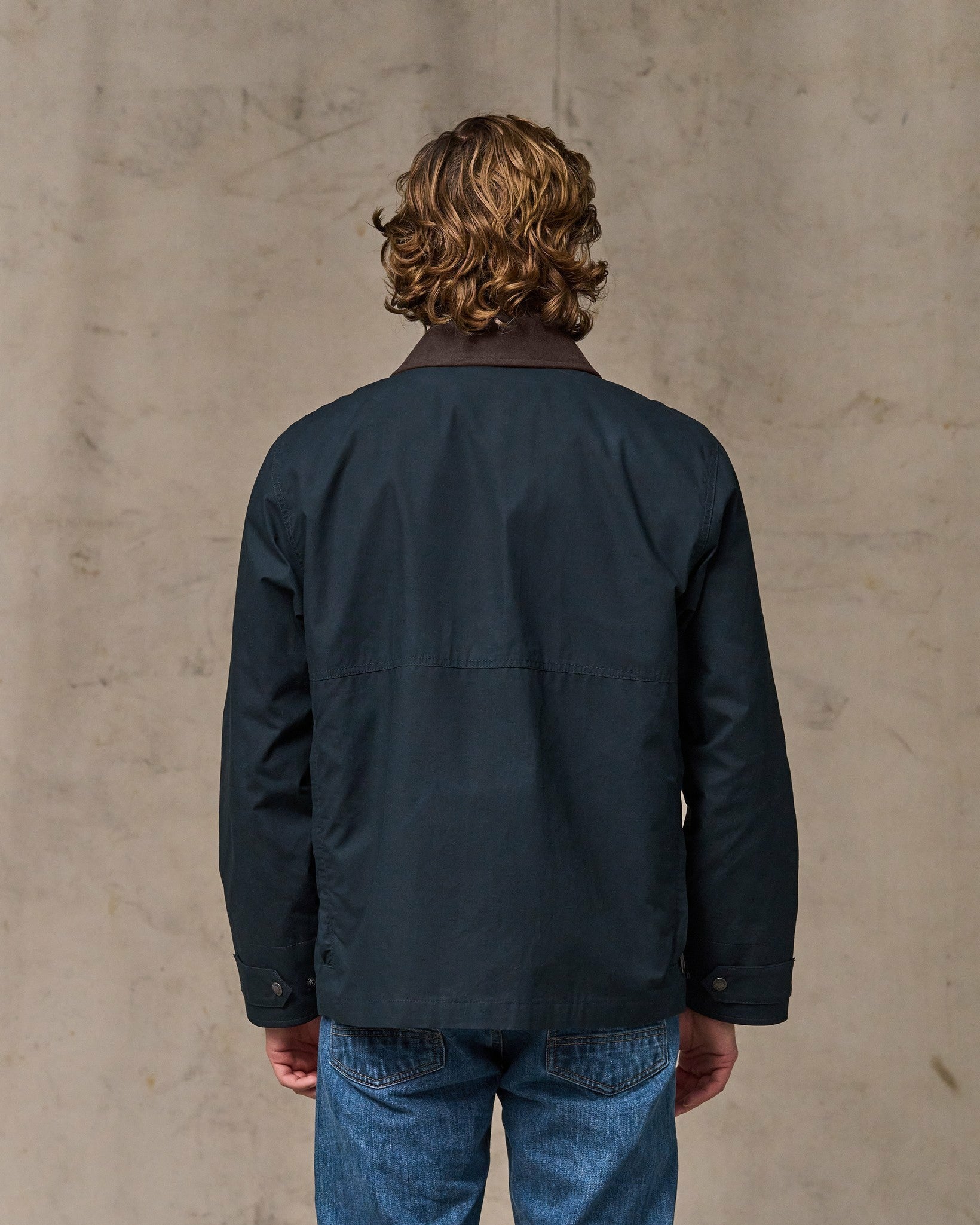 Filson Men Dry Wax Short Field Jacket - Navy