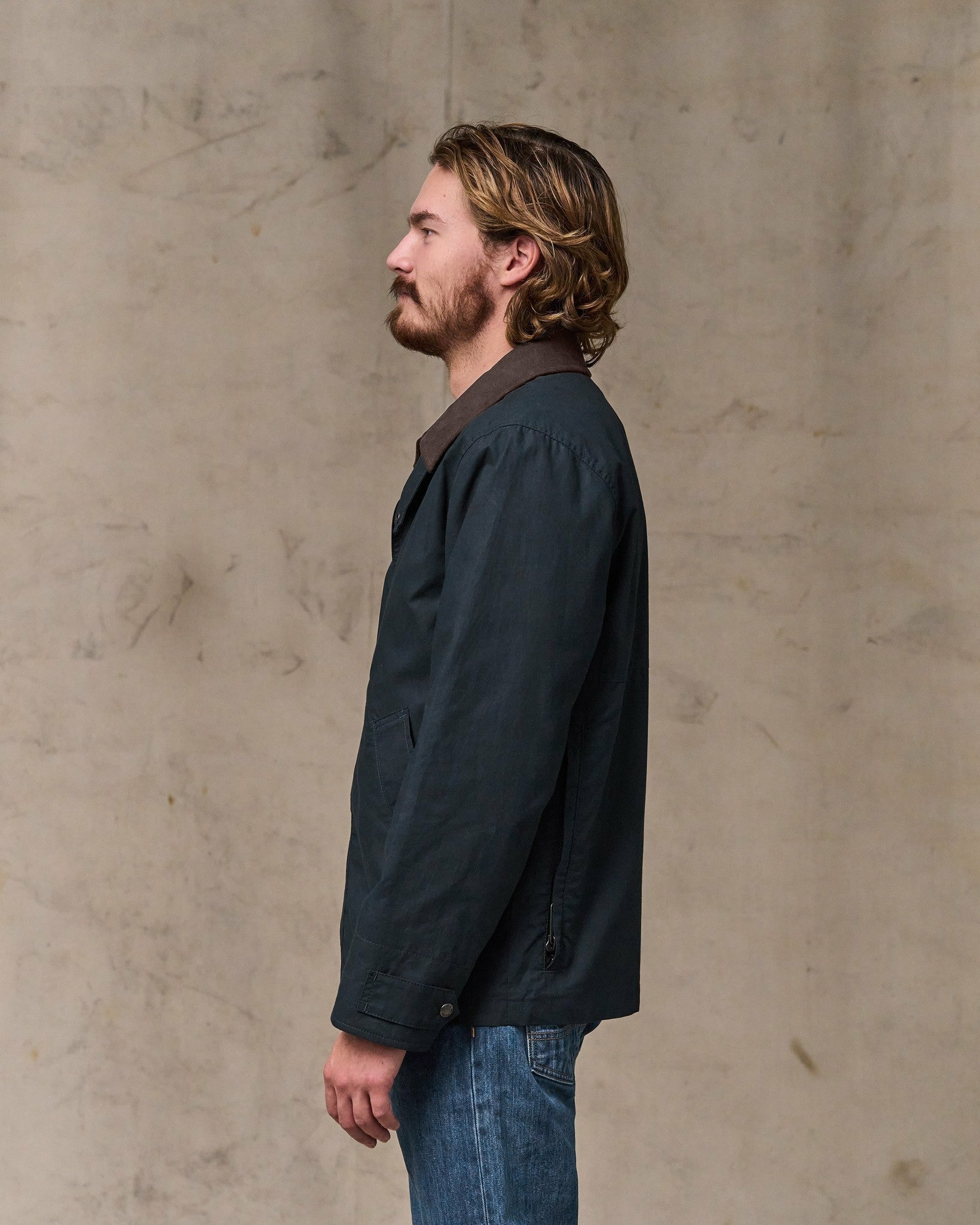 Filson Men Dry Wax Short Field Jacket - Navy