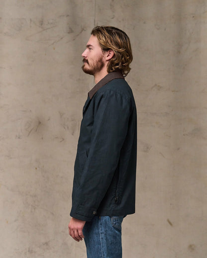 Filson Men Dry Wax Short Field Jacket - Navy