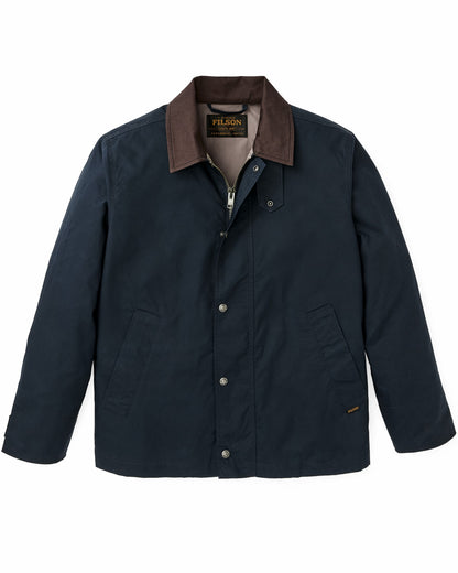 Filson Men Dry Wax Short Field Jacket - Navy