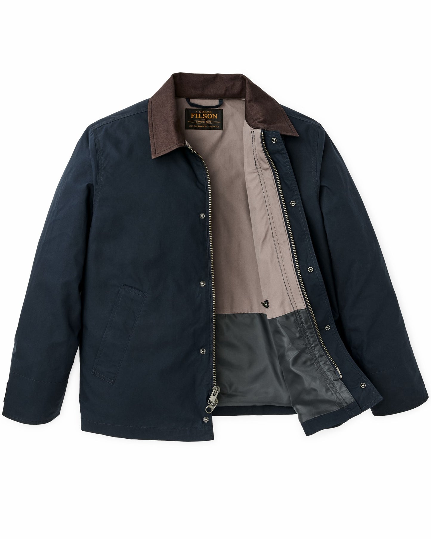 Filson Men Dry Wax Short Field Jacket - Navy