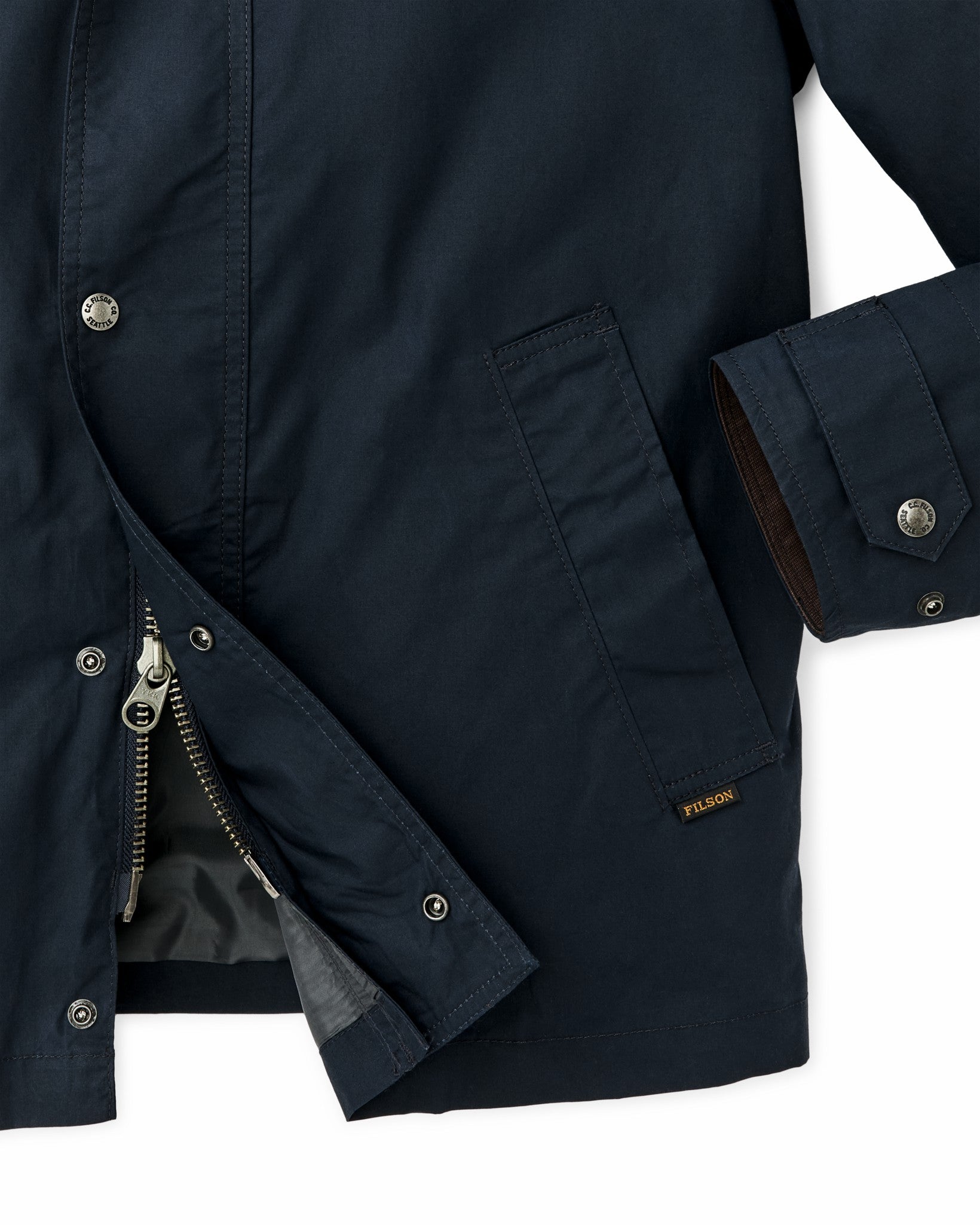 Filson Men Dry Wax Short Field Jacket - Navy