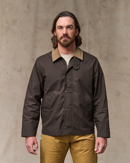 Filson Men Dry Wax Short Field Jacket - Dark Brown