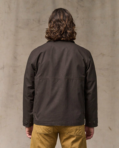 Filson Men Dry Wax Short Field Jacket - Dark Brown