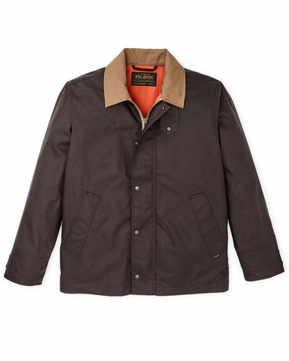 Filson Men Dry Wax Short Field Jacket - Dark Brown