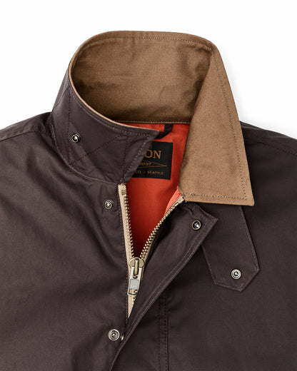 Filson Men Dry Wax Short Field Jacket - Dark Brown