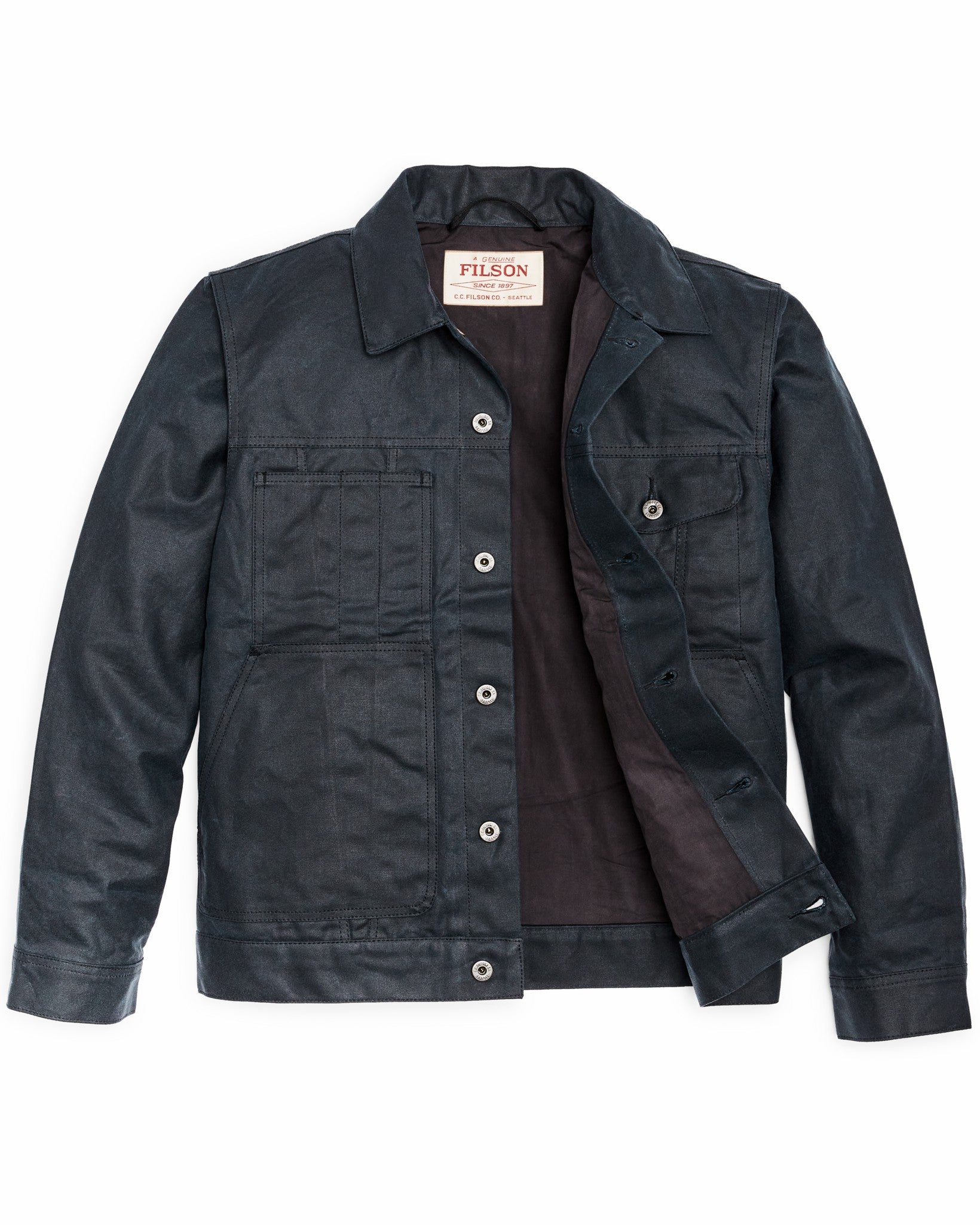 Filson Men Tin Cloth Short Lined Cruiser Jacket