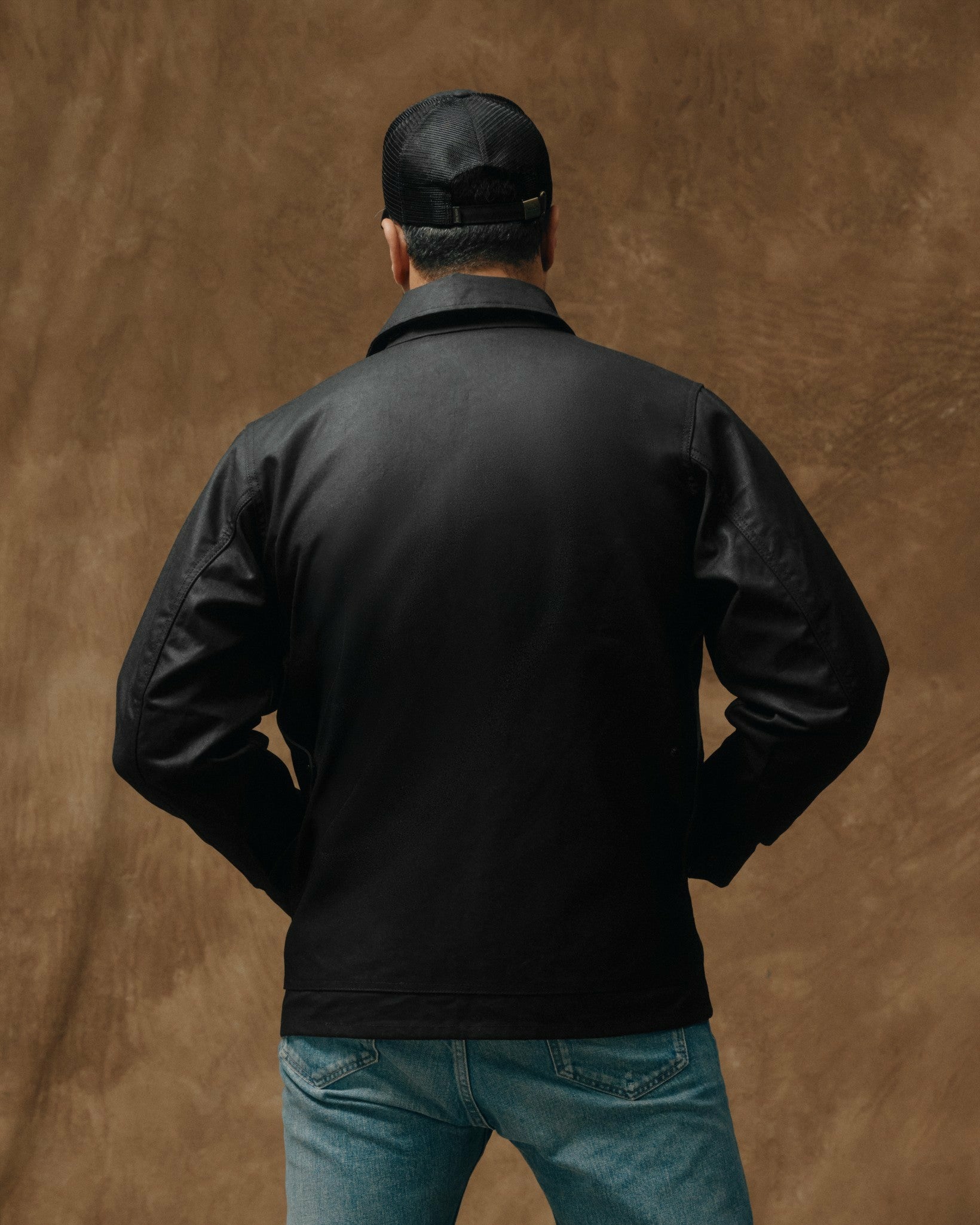 Filson Men Lined Tin Cloth Cruiser Jacket - Black