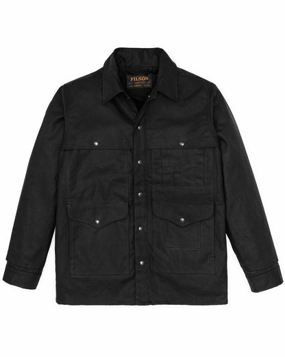 Filson Men Lined Tin Cloth Cruiser Jacket - Black