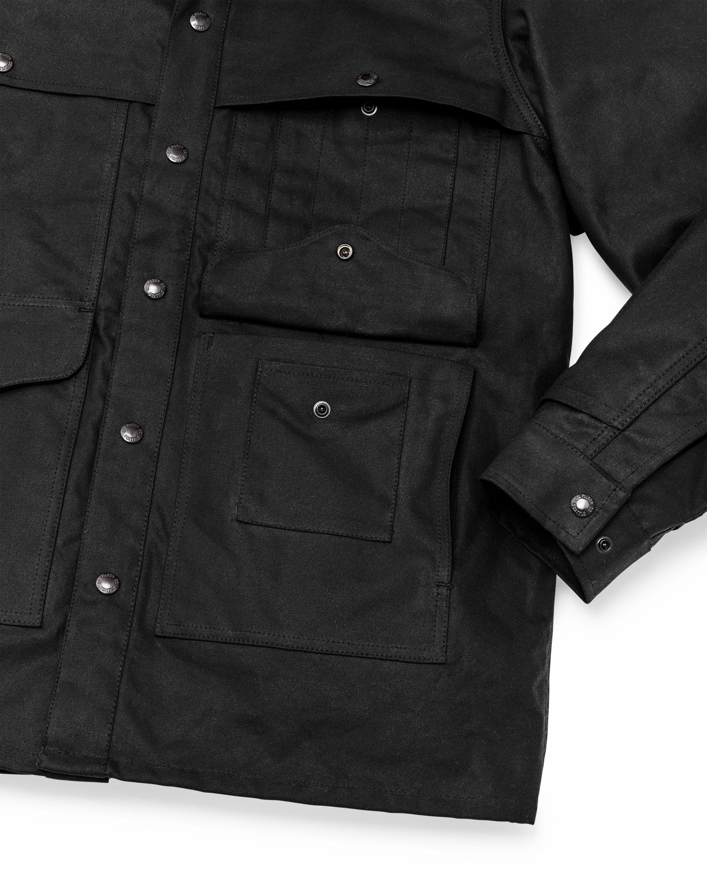 Filson Men Lined Tin Cloth Cruiser Jacket - Black