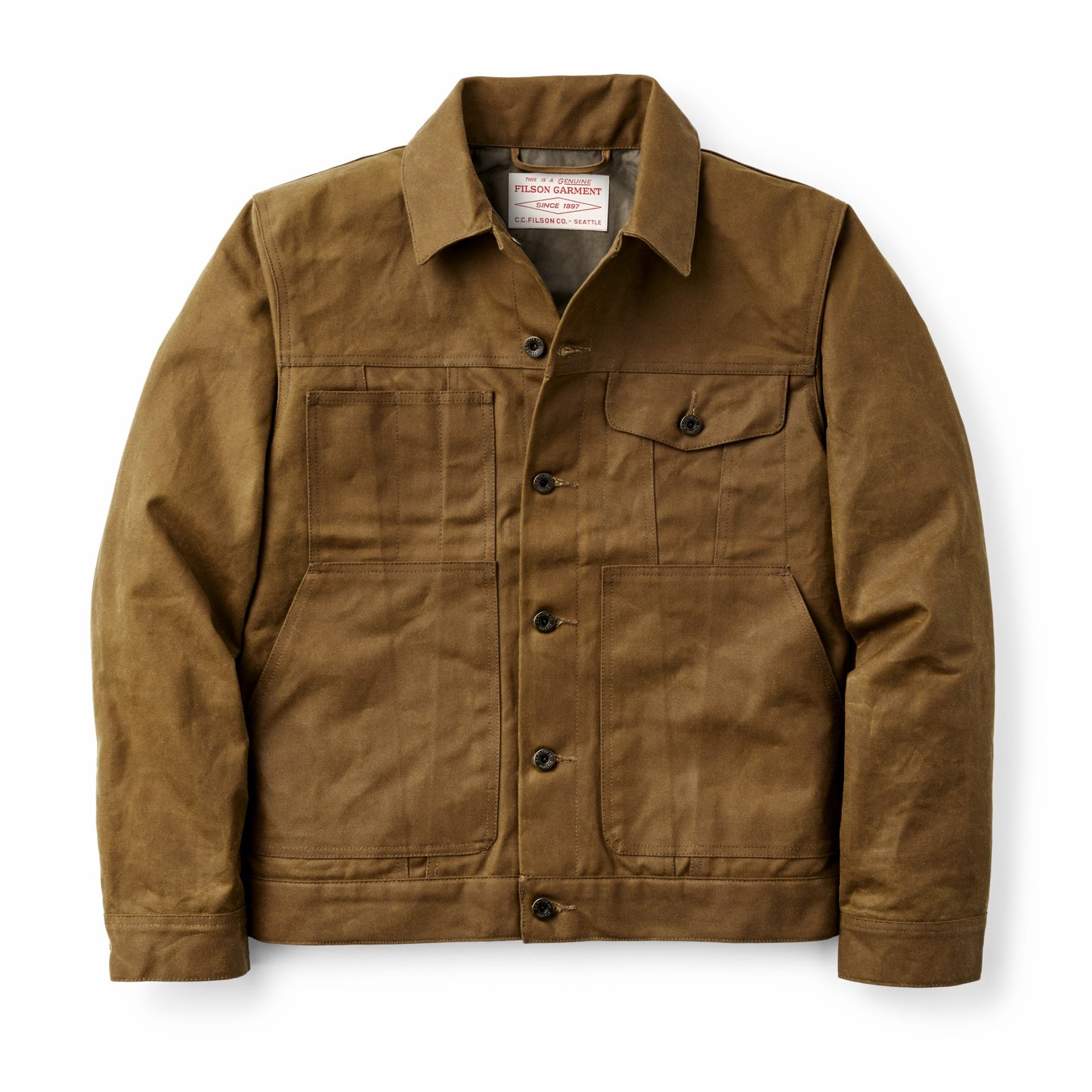 Filson Men Tin Cloth Short Lined Cruiser Jacket