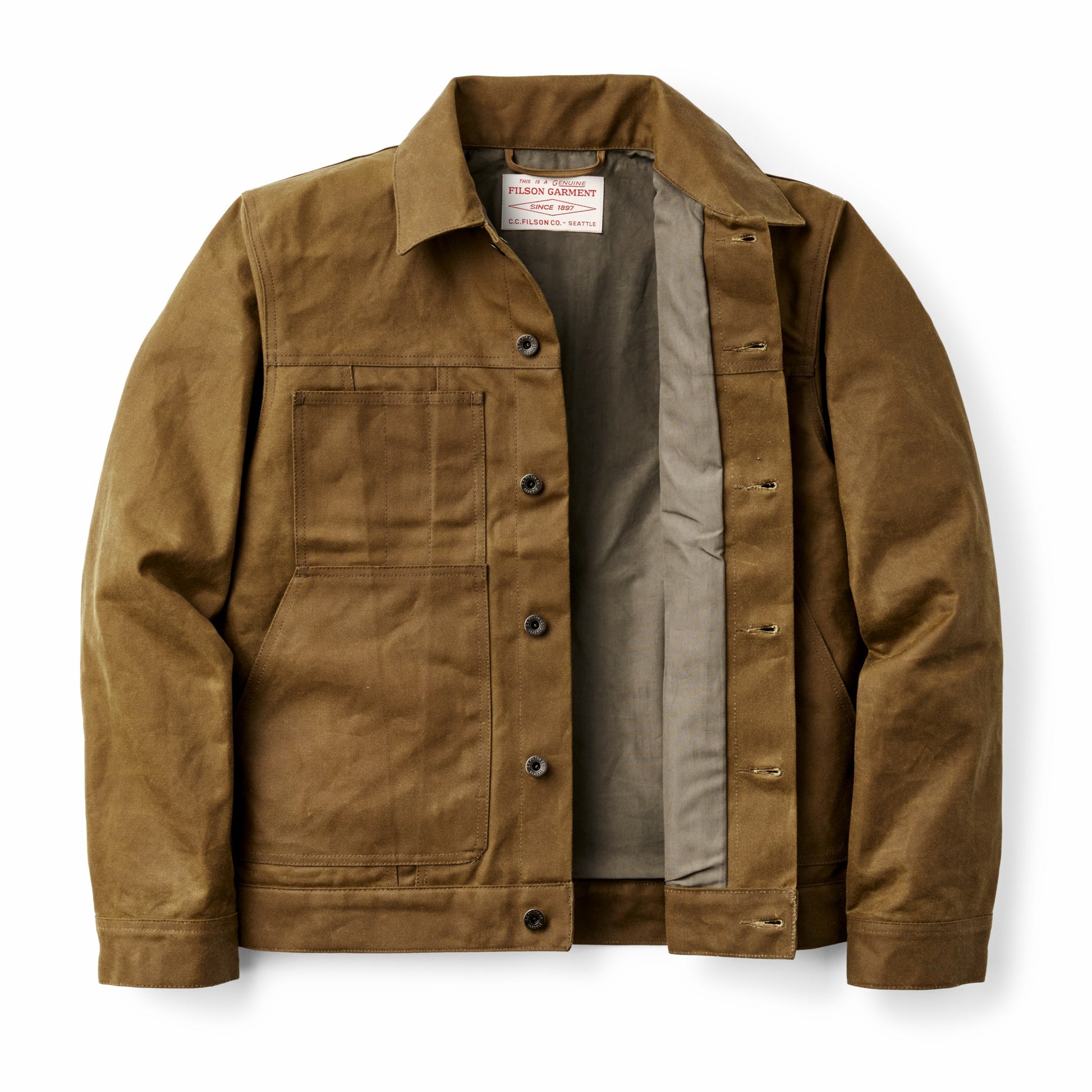 Filson Men Tin Cloth Short Lined Cruiser Jacket