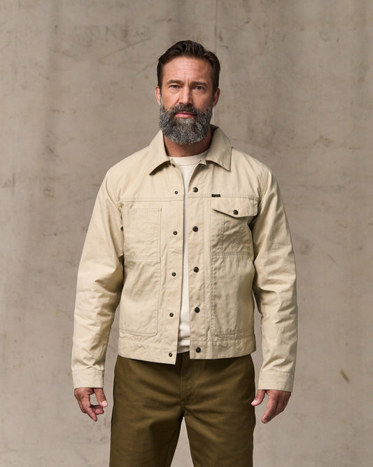 Filson Men Dry Wax Short Cruiser Jacket - Quail Tan