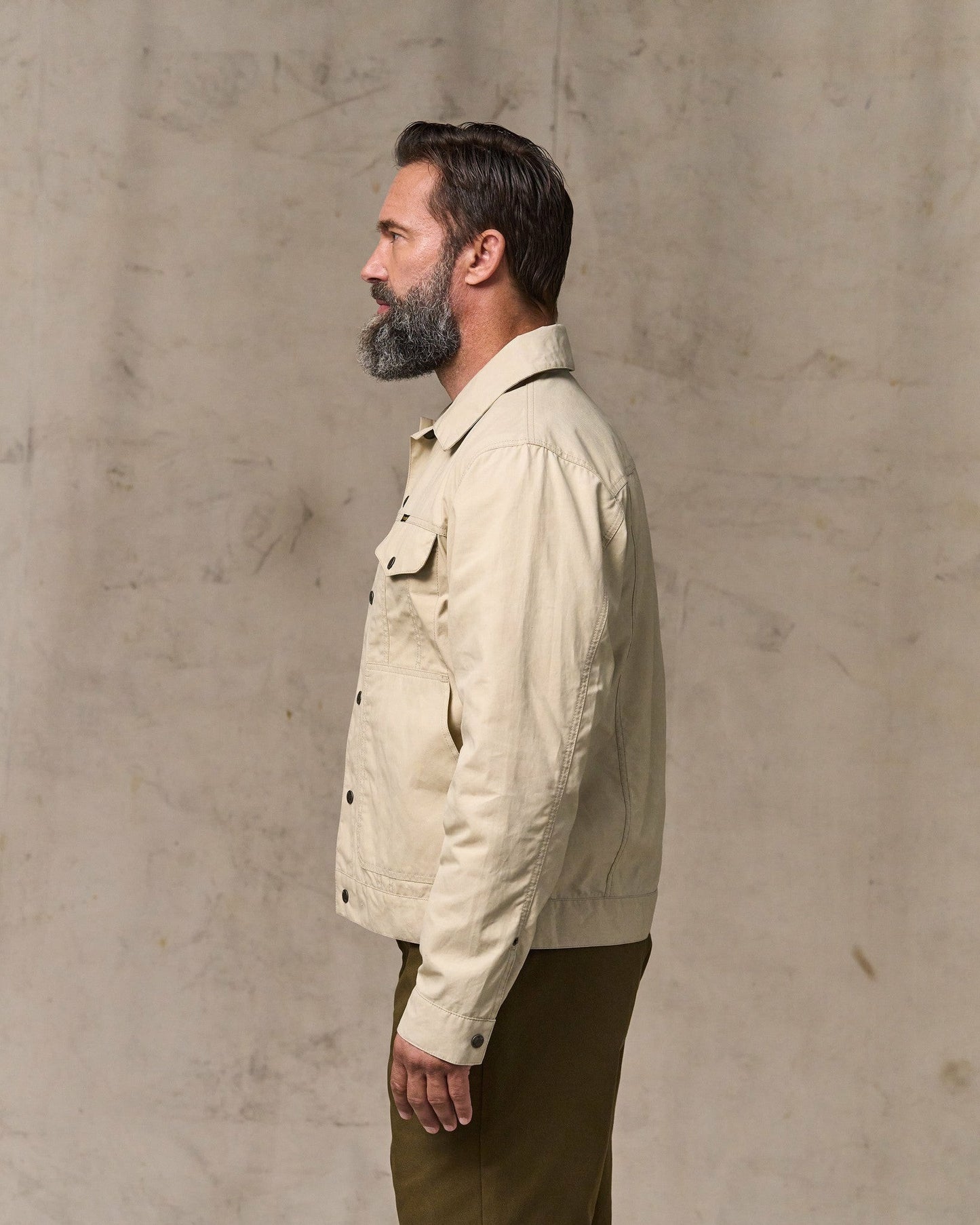 Filson Men Dry Wax Short Cruiser Jacket - Quail Tan