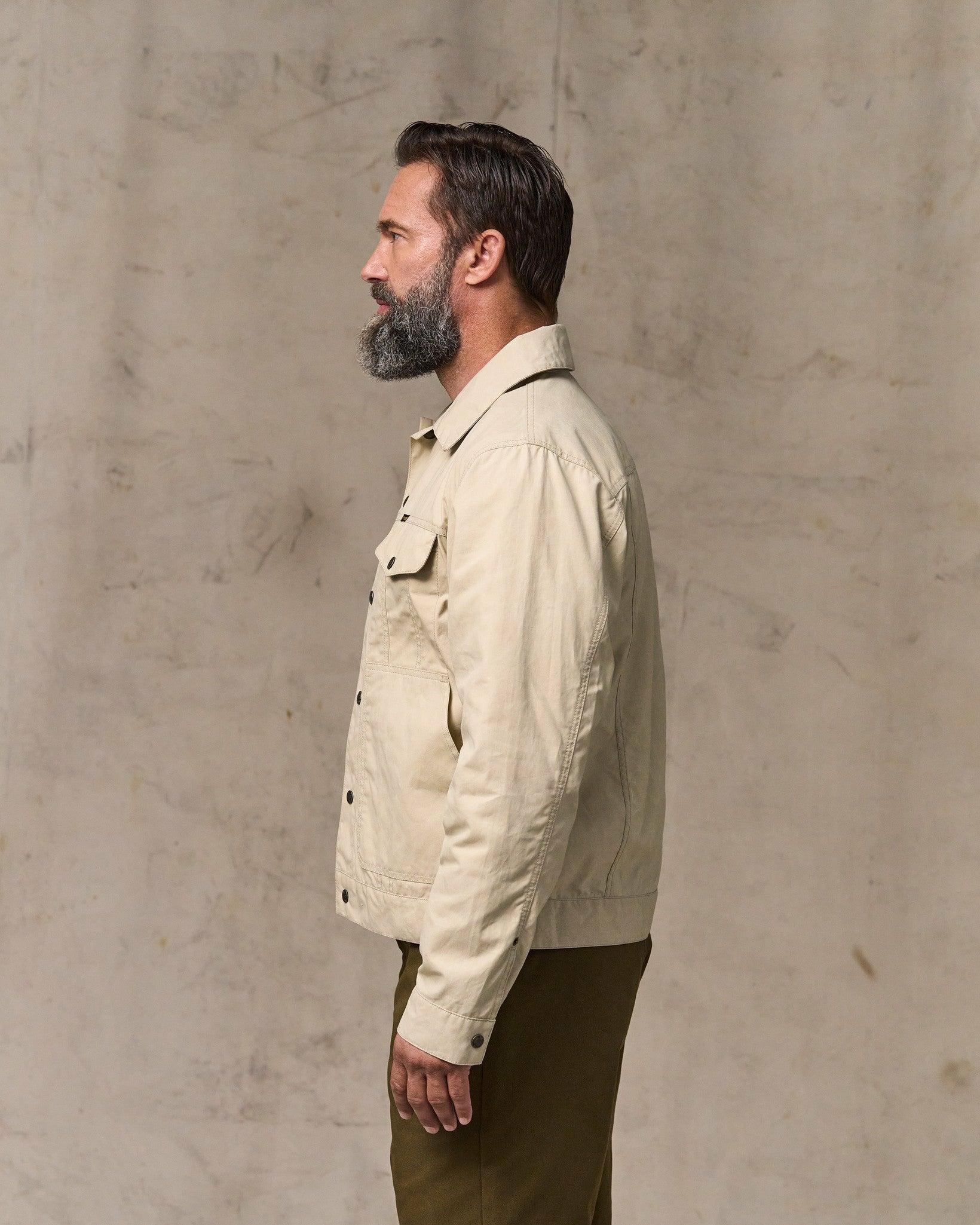 Filson Men Dry Wax Short Cruiser Jacket - Quail Tan