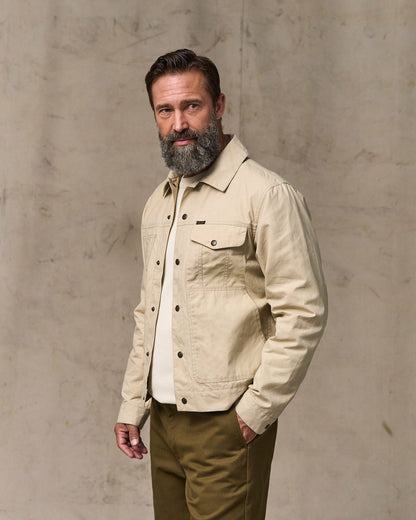 Filson Men Dry Wax Short Cruiser Jacket - Quail Tan
