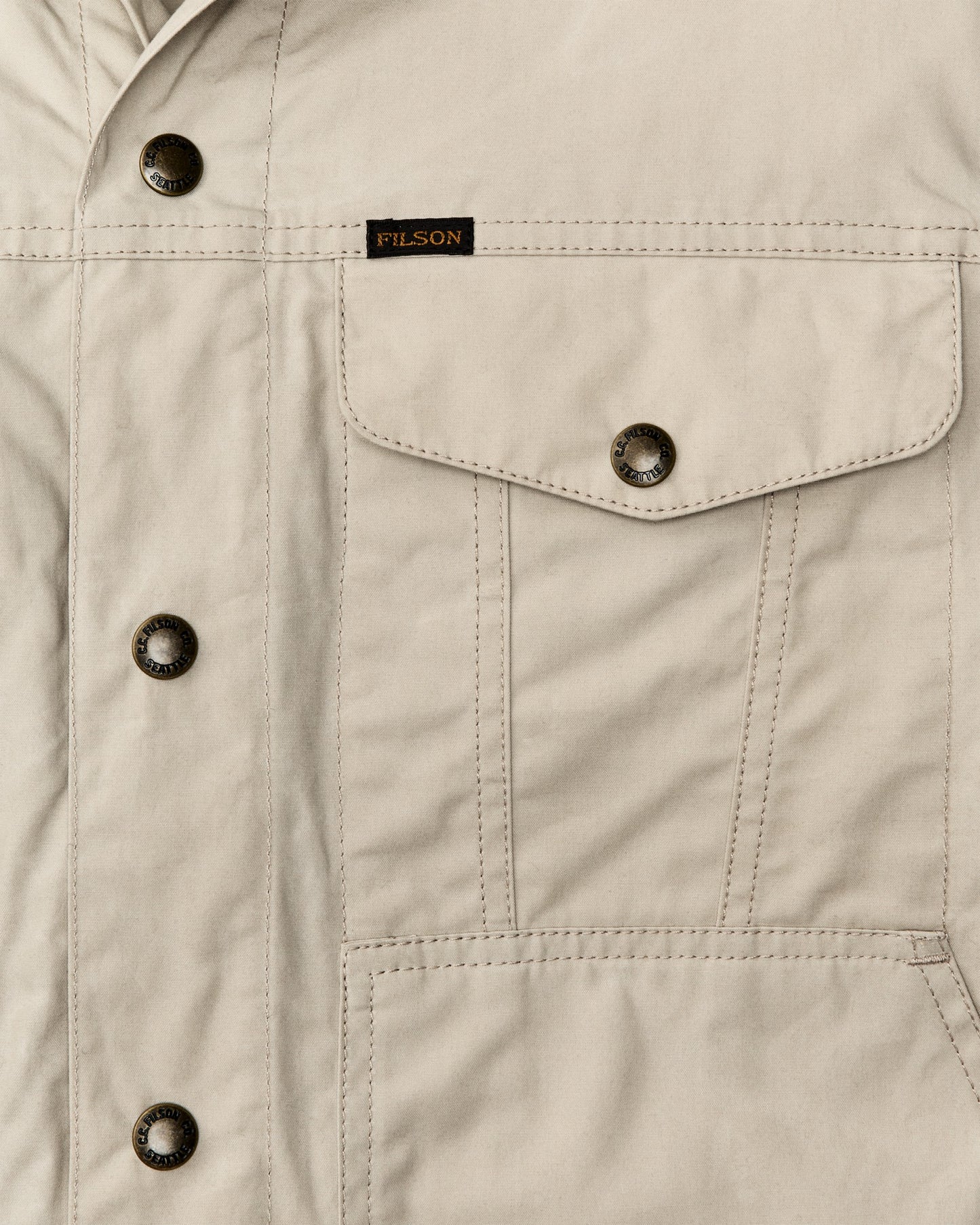 Filson Men Dry Wax Short Cruiser Jacket - Quail Tan