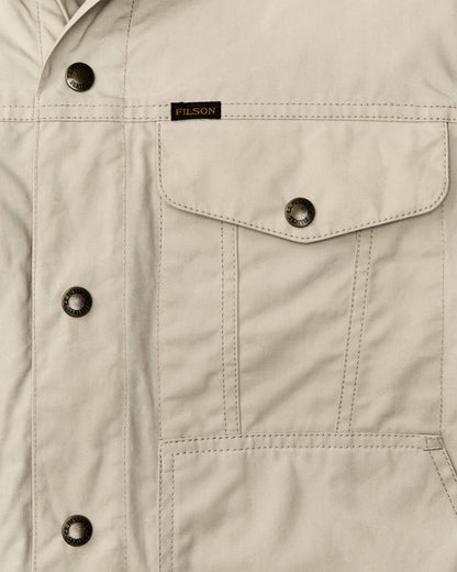 Filson Men Dry Wax Short Cruiser Jacket - Quail Tan