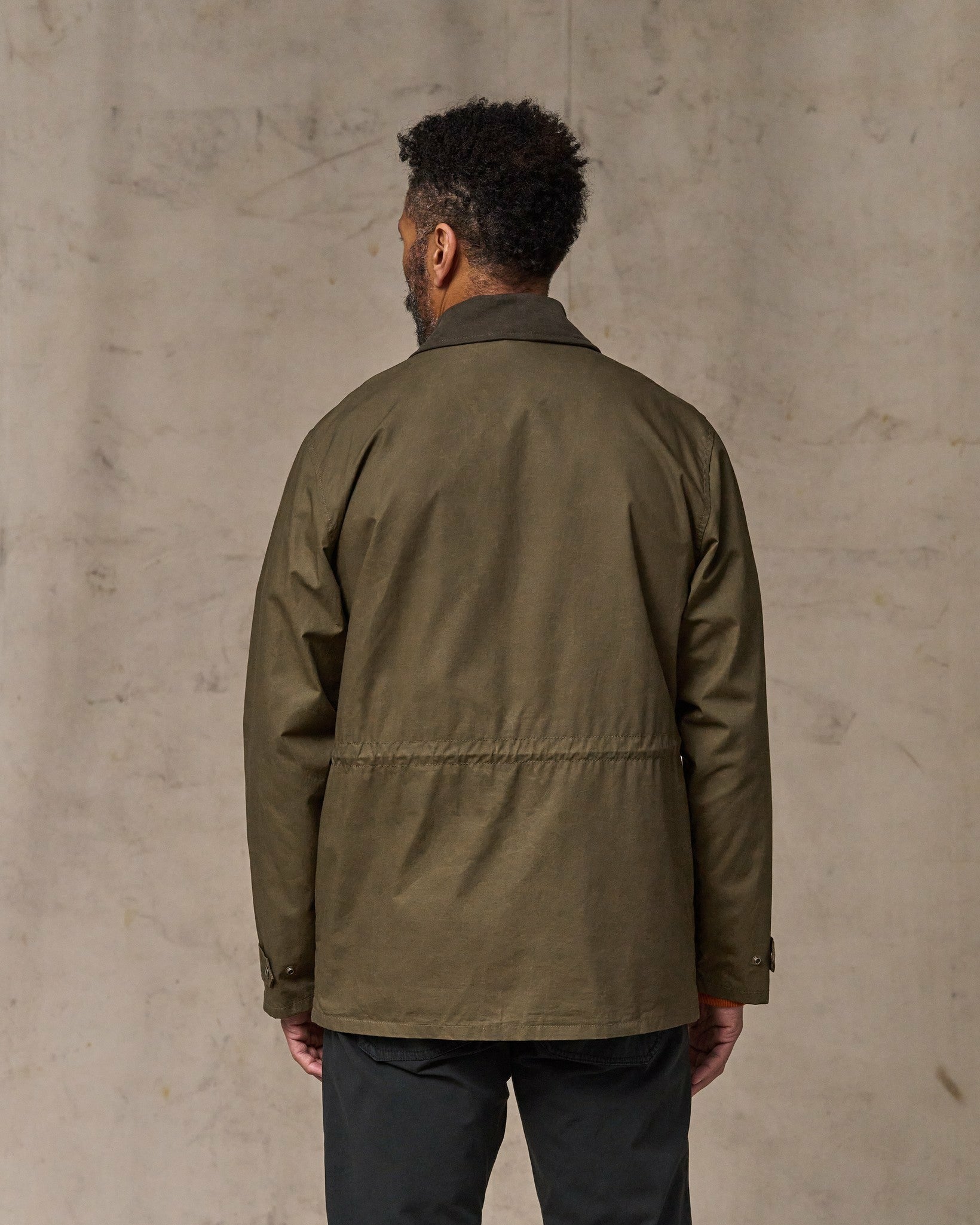 Filson Men Dry Wax Mile Marker Coat - Burnt Olive