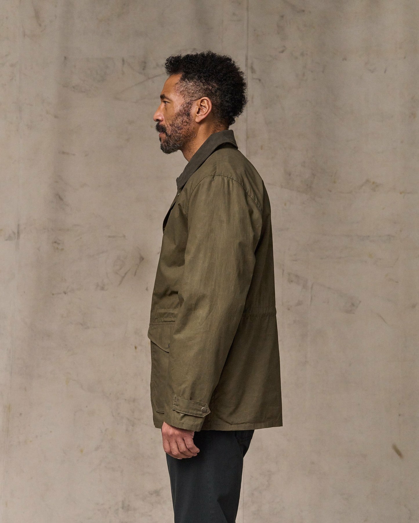 Filson Men Dry Wax Mile Marker Coat - Burnt Olive