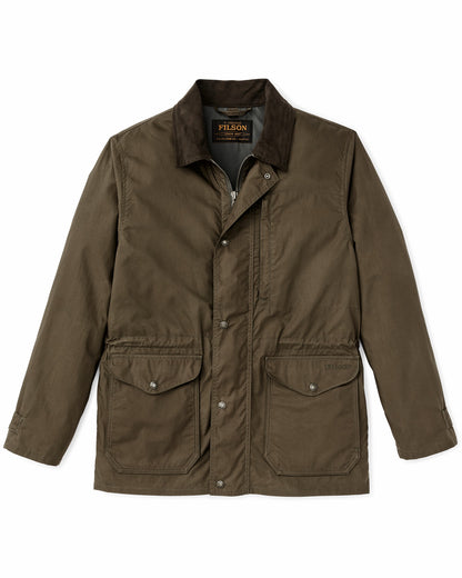 Filson Men Dry Wax Mile Marker Coat - Burnt Olive