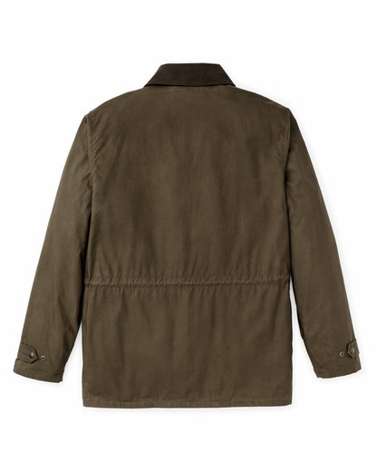 Filson Men Dry Wax Mile Marker Coat - Burnt Olive