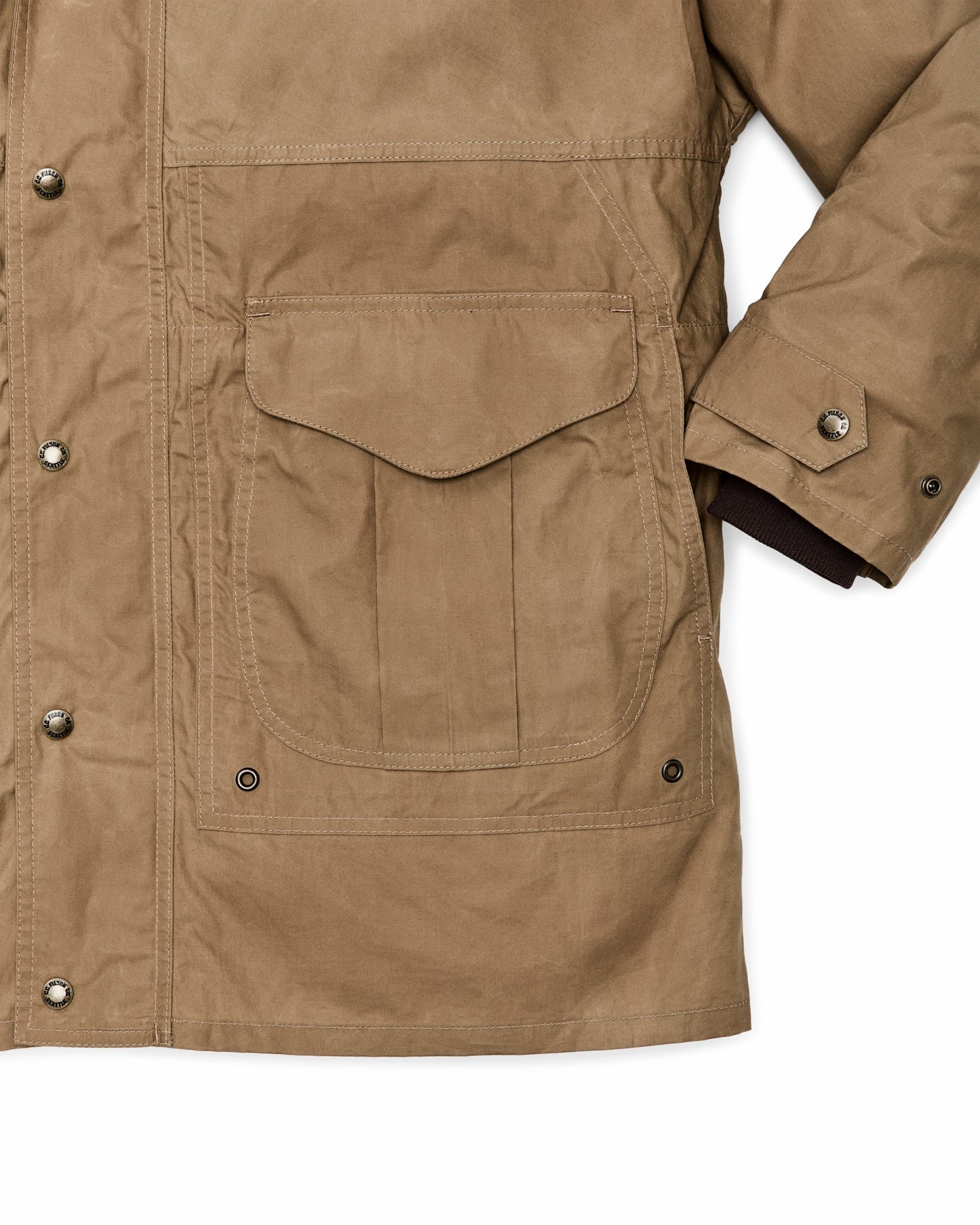 Filson Men Dry Wax Omak Coat - Dark Beige