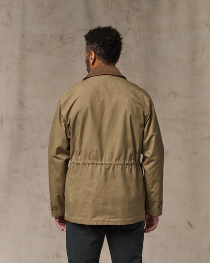 Filson Men Dry Wax Mile Marker Coat - Dark Beige