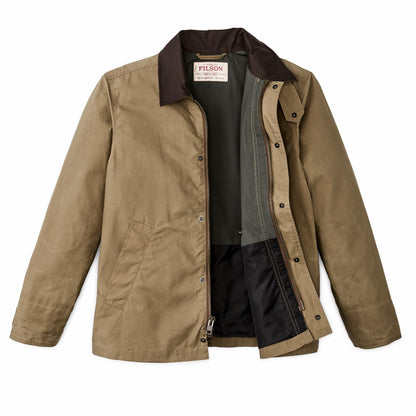Filson Men Dry Wax Short Field Jacket - Dark Beige