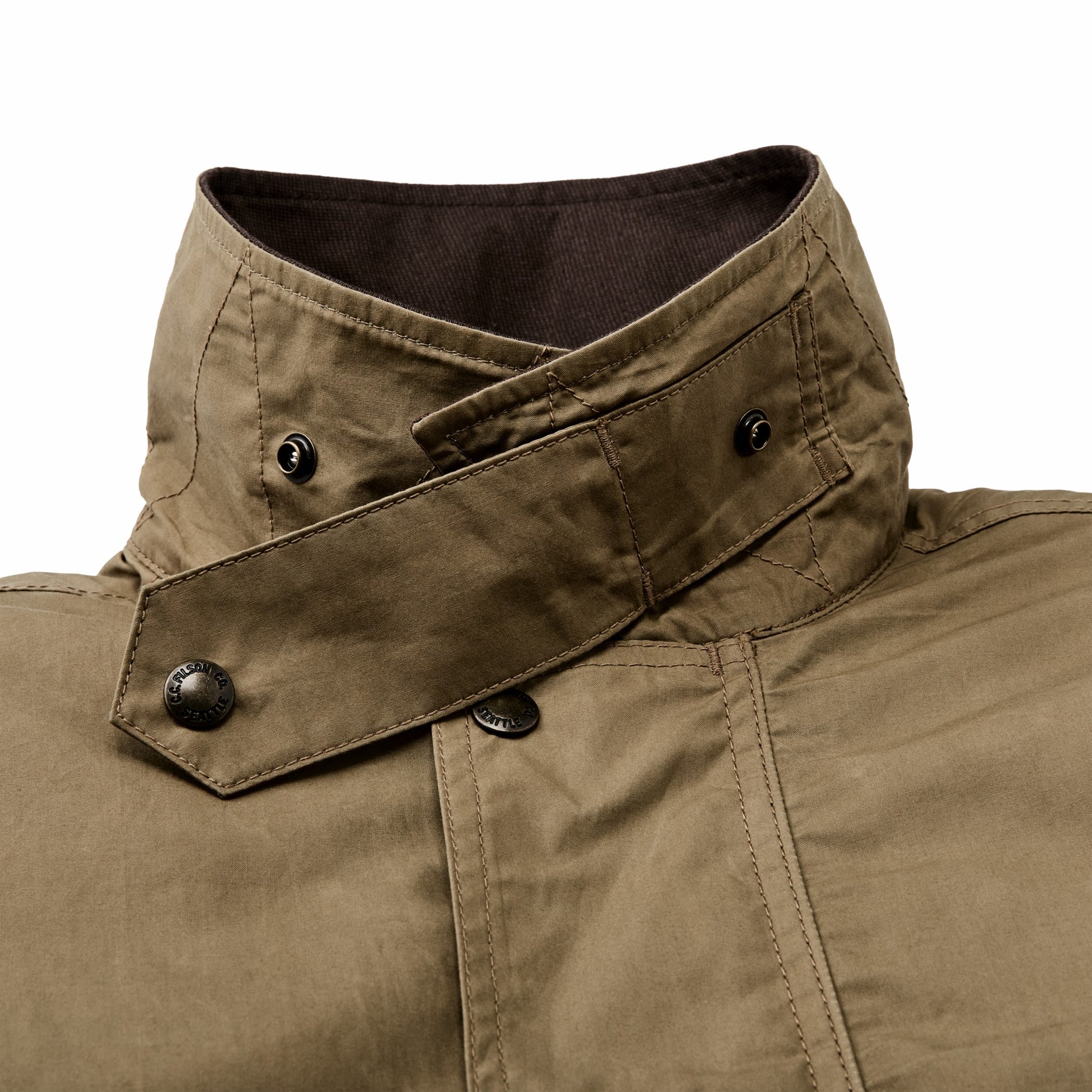 Filson Men Dry Wax Short Field Jacket - Dark Beige