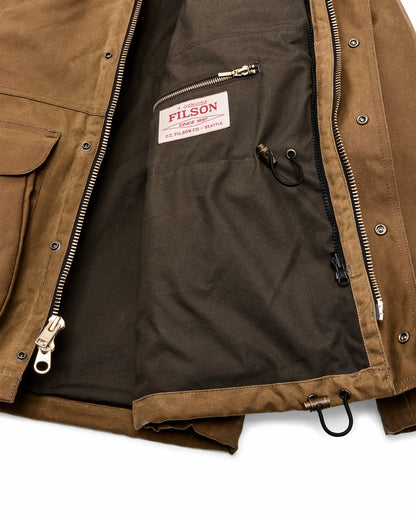 Filson Men Lined Tin Cloth Field Jacket - Dark Tan