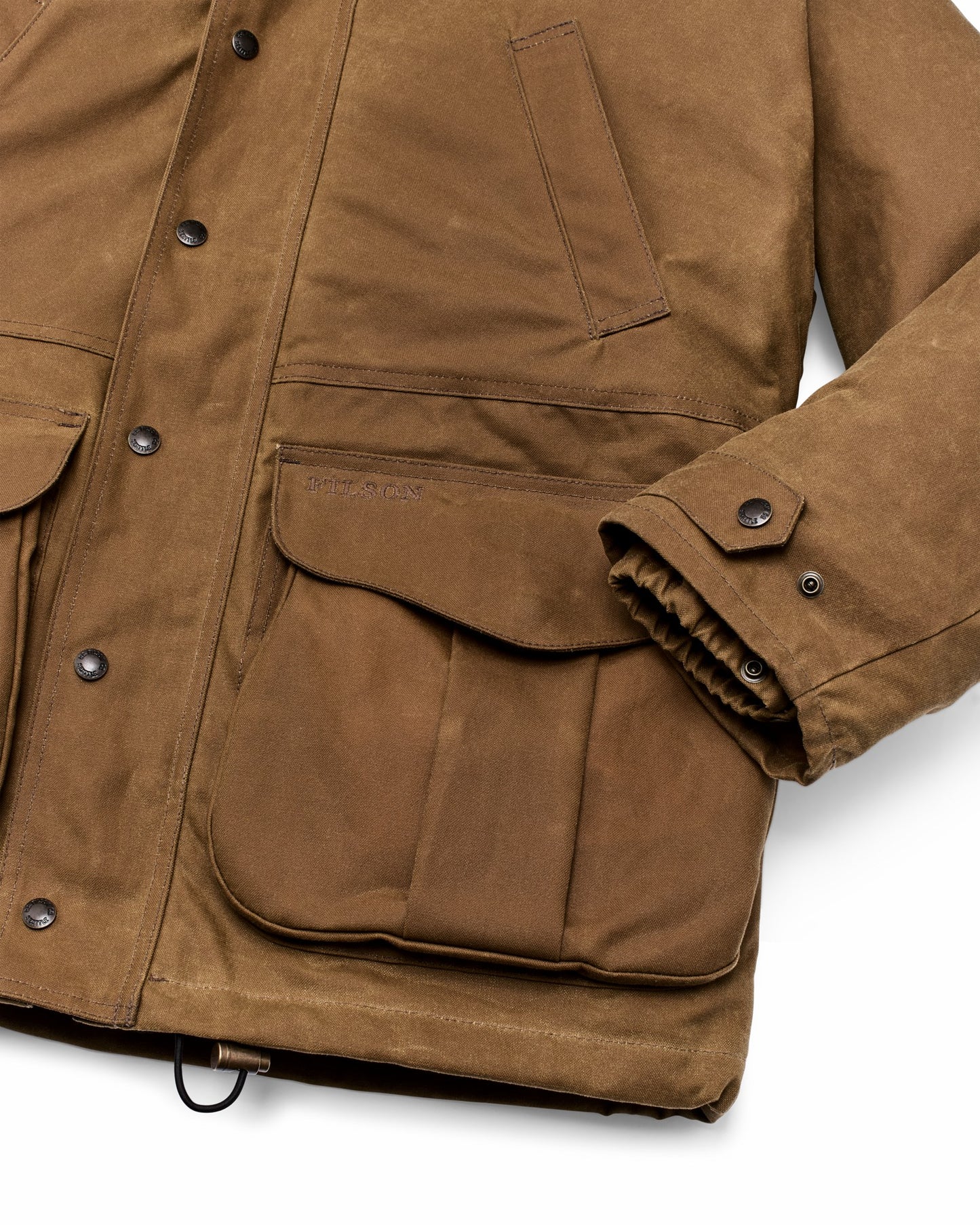 Filson Men Lined Tin Cloth Field Jacket - Dark Tan