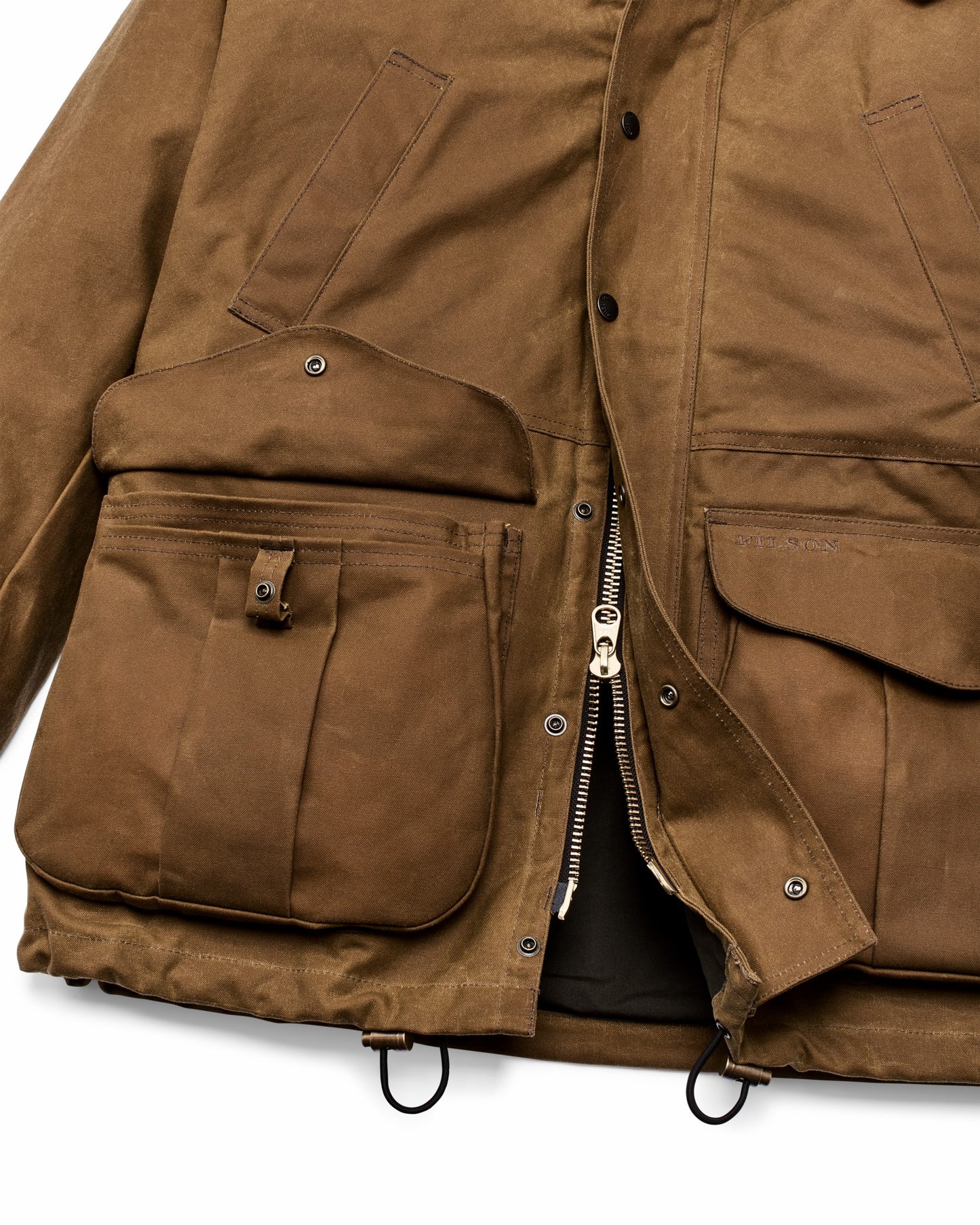 Filson Men Lined Tin Cloth Field Jacket - Dark Tan