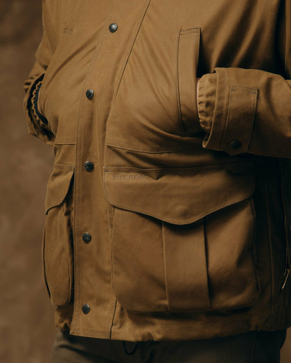 Filson Men Lined Tin Cloth Field Jacket - Dark Tan