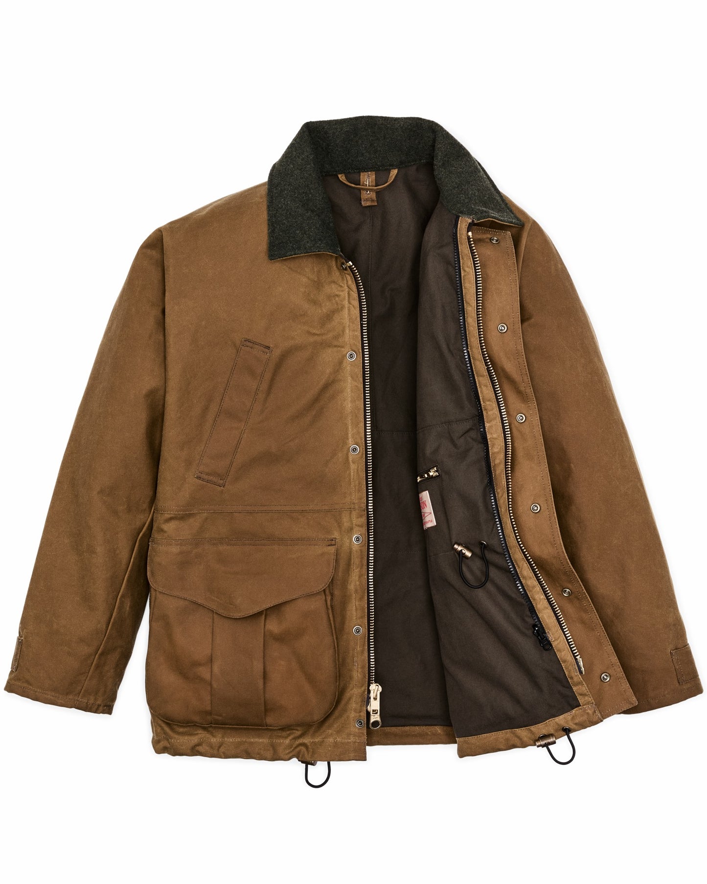 Filson Men Lined Tin Cloth Field Jacket - Dark Tan