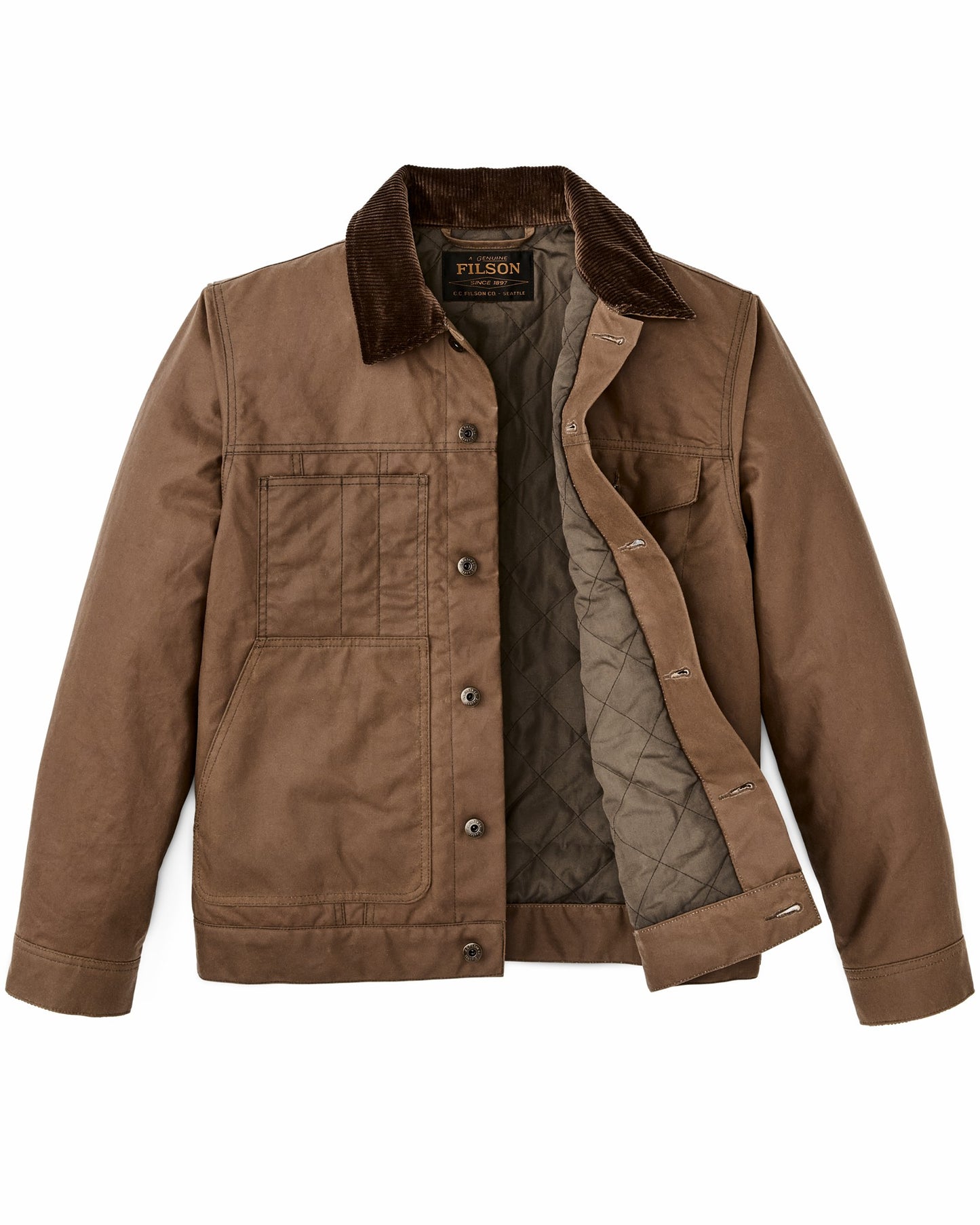 Filson Men Insulated Short Cruiser Jacket - Dark Brown