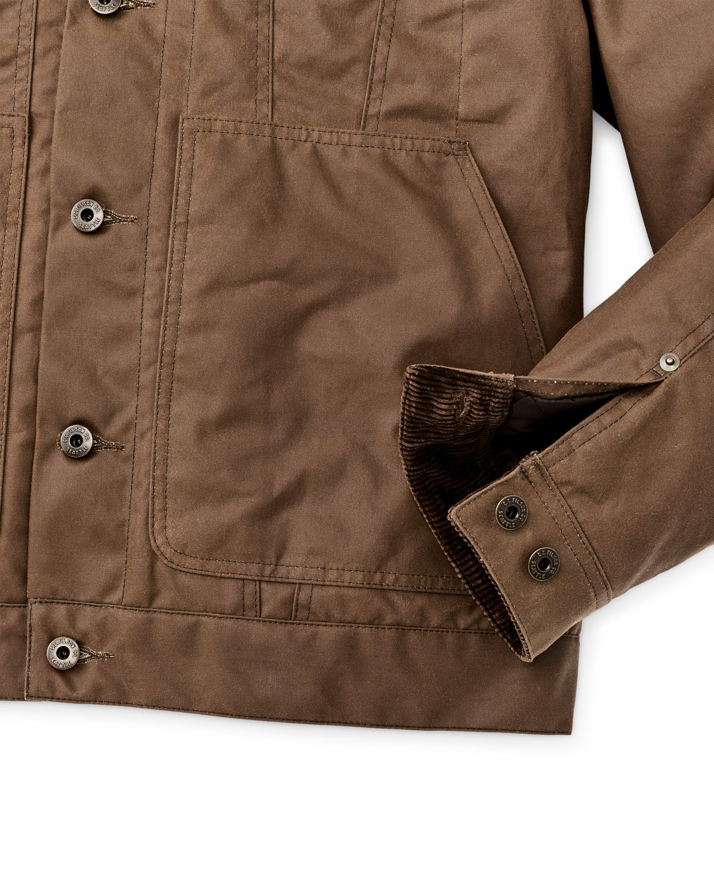 Filson Men Insulated Short Cruiser Jacket - Dark Brown