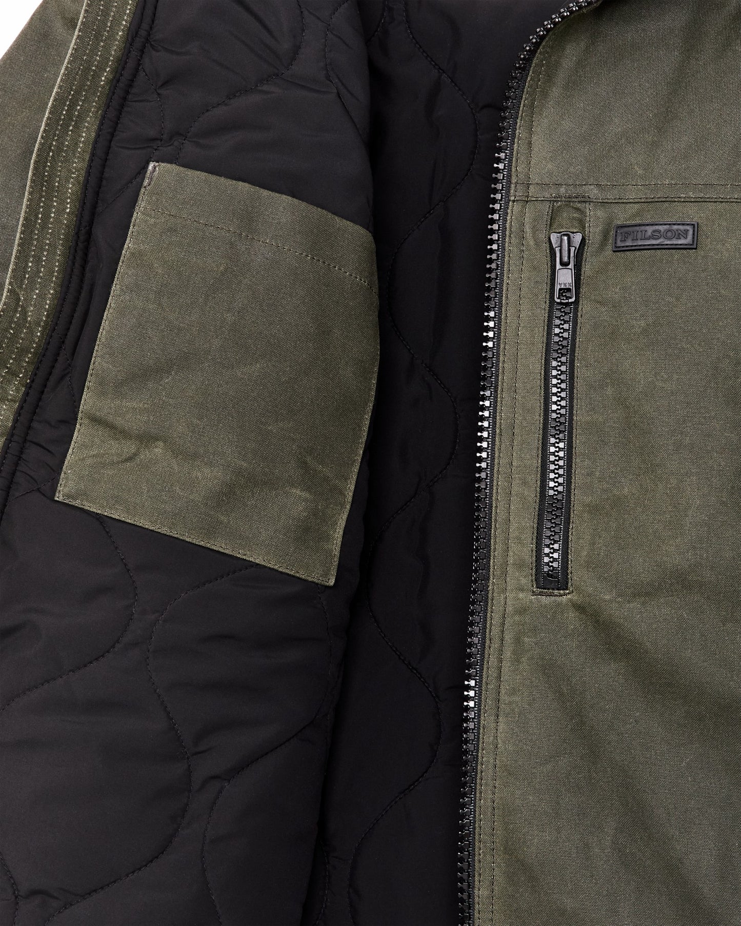 Filson Men Tin Cloth Primaloft Jacket - Otter Green