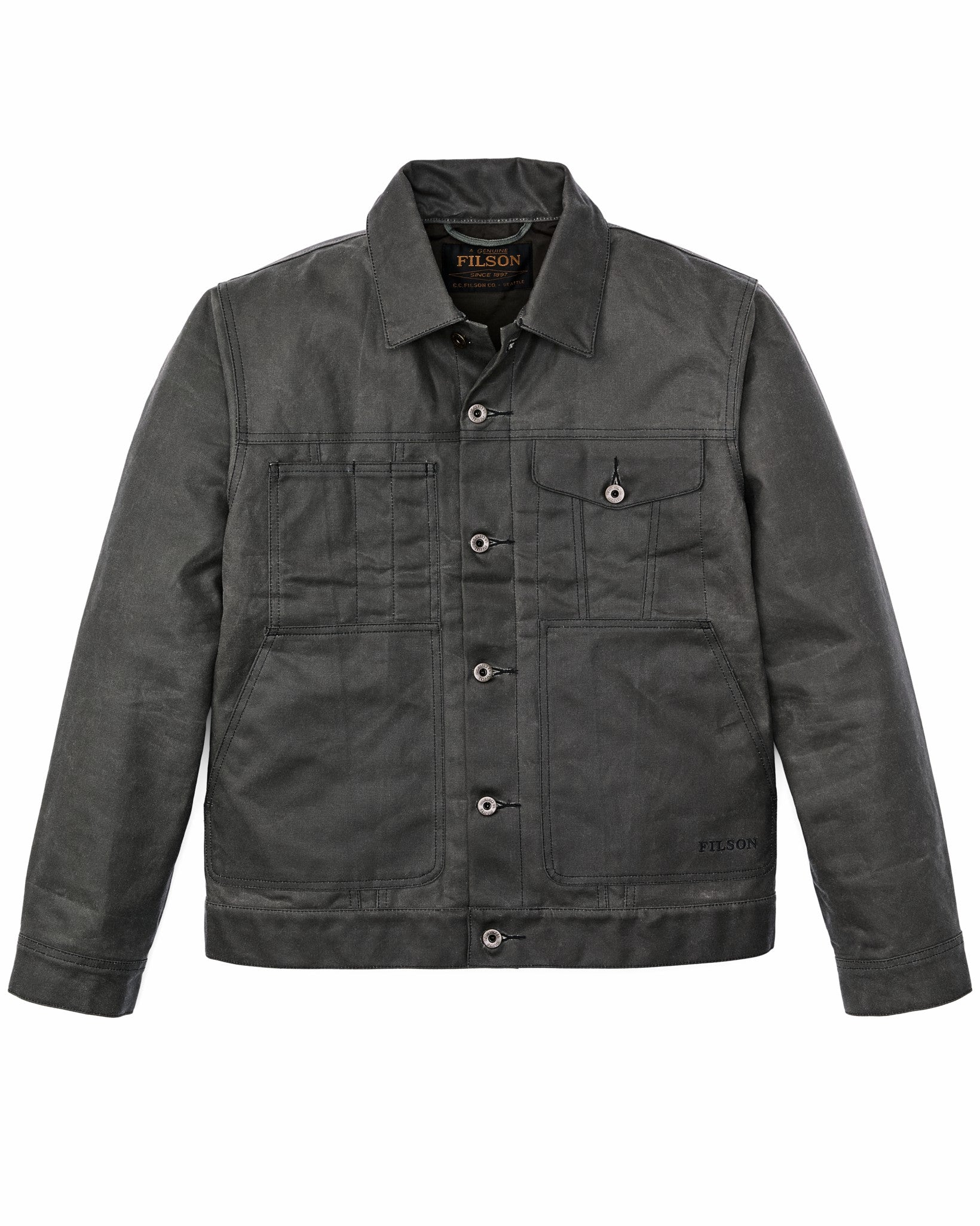 Filson Men Tin Cloth Short Lined Cruiser Jacket