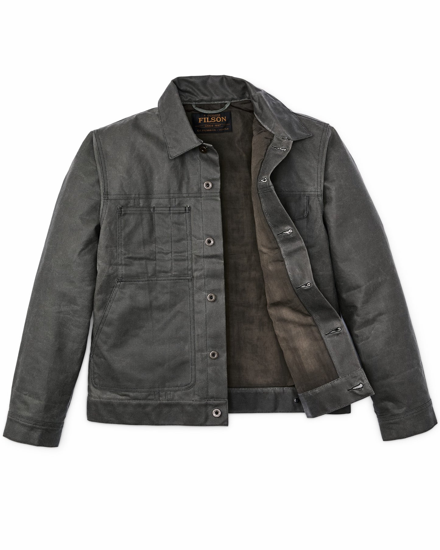 Filson Men Tin Cloth Short Lined Cruiser Jacket